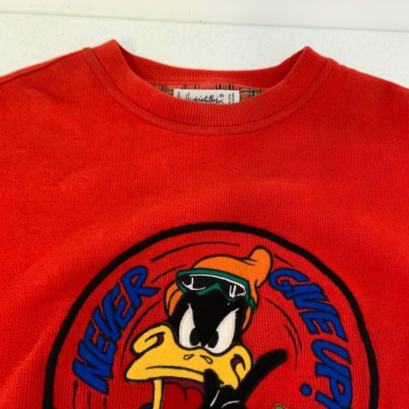 Vintage Jc de Contellojoc Daffy Duck Looney Tunes Sweater Red Size 46 - Picture 5 of 15